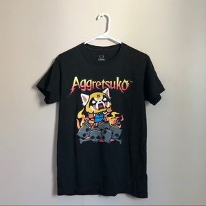 Aggretsuko Black Graphic Tee